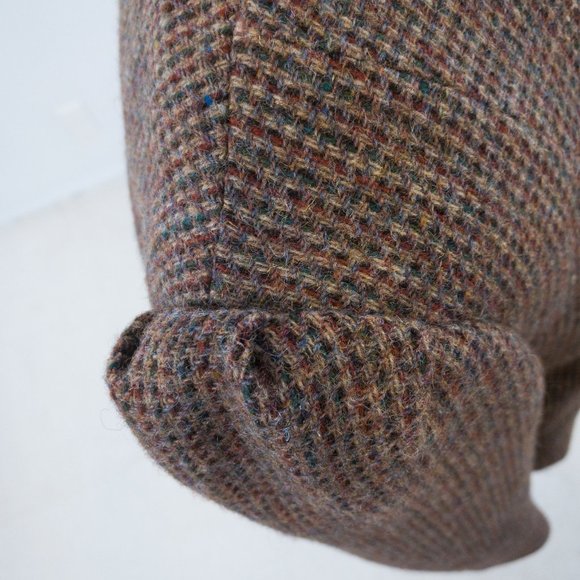 Vintage 70s M Cropped Tweed Blazer Jacket Brown - Picture 2 of 12